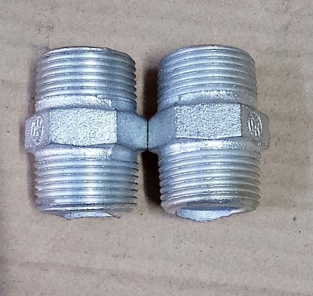 G I HEX NIPPLE 3/4